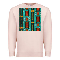 Pale Pink native american aztec seamless pattern 5 Premium Sweatshirt - BundleAndBundleShop