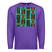Purple native american aztec seamless pattern 5 Premium Sweatshirt - BundleAndBundleShop