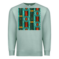 Seafoam native american aztec seamless pattern 5 Premium Sweatshirt - BundleAndBundleShop