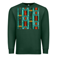 Sports Green native american aztec seamless pattern 5 Premium Sweatshirt - BundleAndBundleShop