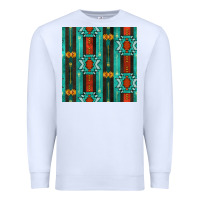 White native american aztec seamless pattern 5 Premium Sweatshirt - BundleAndBundleShop