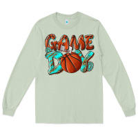 Matcha Game day leopard basketball Long Sleeve Tee - NancyCooperArtShop