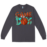Smoke Game day leopard basketball Long Sleeve Tee - NancyCooperArtShop