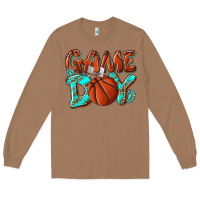 Toasted Coconut Game day leopard basketball Long Sleeve Tee - NancyCooperArtShop