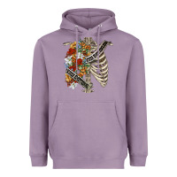 Lavender kinda emotionless kinda emotional skeleton chest Heavyweight Hoodie - FaDigitalArtStudio