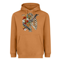 Meerkat kinda emotionless kinda emotional skeleton chest Heavyweight Hoodie - FaDigitalArtStudio