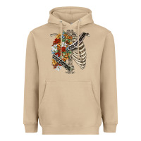 Mushroom kinda emotionless kinda emotional skeleton chest Heavyweight Hoodie - FaDigitalArtStudio