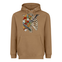 Toasted Coconut kinda emotionless kinda emotional skeleton chest Heavyweight Hoodie - FaDigitalArtStudio