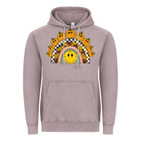 Vintage Zinc fall smiley face groovy rainbow Vintage Hoodie - BarkalooDesign