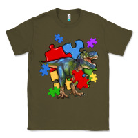 Army Green autism t rex Classic Tee - Artiststas
