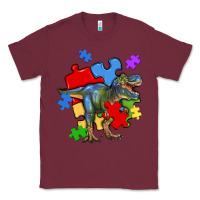 Burgundy autism t rex Classic Tee - Artiststas