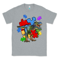 Heather Grey autism t rex Classic Tee - Artiststas