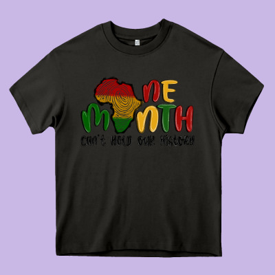 One Month Cant Hold Our History Heavy Core Tee Designed By Maliassmallbusiness