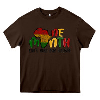 Chocolate Brown one month cant hold our history Heavy Core Tee - MaliasSmallBusiness