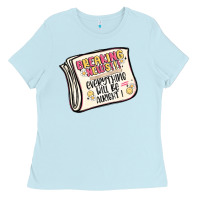 Baby Blue breaking news everything will be alright Ladies Tee - MaliasSmallBusiness