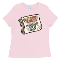 Bubblegum Pink breaking news everything will be alright Ladies Tee - MaliasSmallBusiness