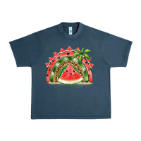 Midnight Navy watermelon slice  rainbow Urban Heavy Tee - BarkalooDesign