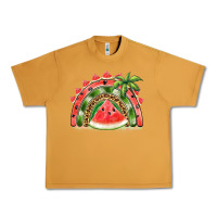 Peanut Butter watermelon slice  rainbow Urban Heavy Tee - BarkalooDesign