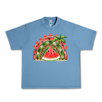 Pebble Blue watermelon slice  rainbow Urban Heavy Tee - BarkalooDesign