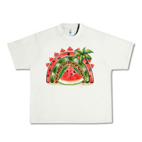 Pistachio watermelon slice  rainbow Urban Heavy Tee - BarkalooDesign