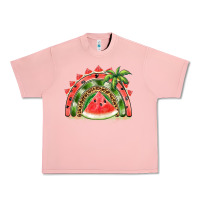 Salmon watermelon slice  rainbow Urban Heavy Tee - BarkalooDesign