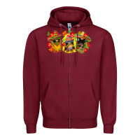 Burgundy Cinco de mayo gnomies Zipper Hoodie - FaDigitalArtStudio