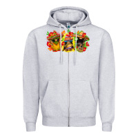 Heather Grey Cinco de mayo gnomies Zipper Hoodie - FaDigitalArtStudio