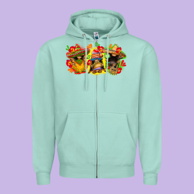 Cinco De Mayo Gnomies Zipper Hoodie Designed By Fadigitalartstudio
