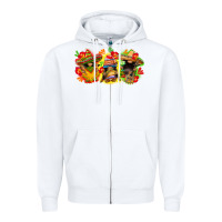 White Cinco de mayo gnomies Zipper Hoodie - FaDigitalArtStudio