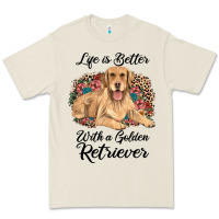 Life Is Better With A Golden Retriever Premium Tee | Teevron