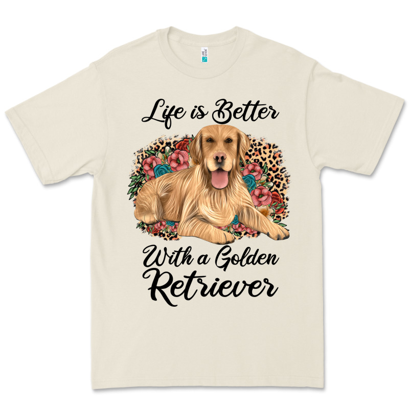 Life Is Better With A Golden Retriever Premium Tee by JahusDesignShop | Teevron