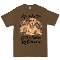 Cacao life is better with a golden retriever Premium Tee - JahusDesignShop