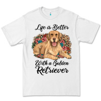 White life is better with a golden retriever Premium Tee - JahusDesignShop