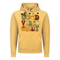 Vintage Mustard halloween good vibes only Vintage Hoodie - BarkalooDesign