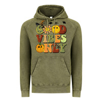 Vintage Olive halloween good vibes only Vintage Hoodie - BarkalooDesign
