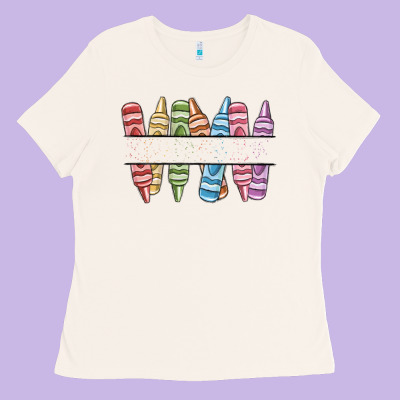 Custom Crayons Ladies Tee Designed By Maliassmallbusiness