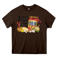 Chocolate Brown belle of the boil crab oil Heavy Core Tee - MaliasSmallBusiness