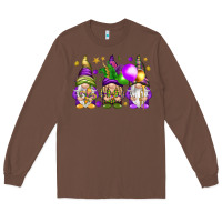 Chestnut Mardi Gras gnomes Long Sleeve Tee - NancyCooperArtShop