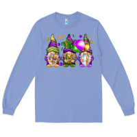 Colony Blue Mardi Gras gnomes Long Sleeve Tee - NancyCooperArtShop