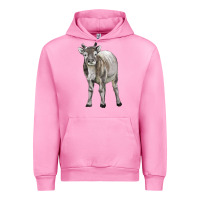Fuchsia Pink reindeer fawn deer Urban Hoodie - LillyAllenDesigns