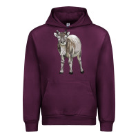 Mauve Wine reindeer fawn deer Urban Hoodie - LillyAllenDesigns