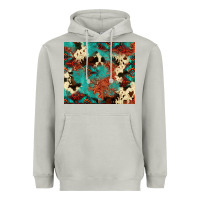 Moon Dust Serape Turquoise Glitter Cowhide  Tooled Leather  Tumbler Heavyweight Hoodie - FaDigitalArtStudio
