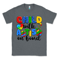 Charcoal Heather child with autism on board Classic Tee - Artiststas