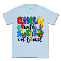 Dusty Blue child with autism on board Classic Tee - Artiststas