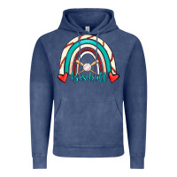 Vintage Denim Baseball Rainbow Vintage Hoodie - RanaPortraitStore