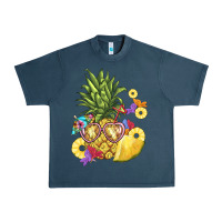 Midnight Navy pineapple enjoying Urban Heavy Tee - BarkalooDesign