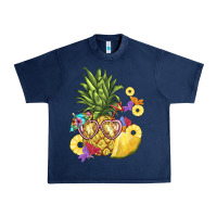 Navy pineapple enjoying Urban Heavy Tee - BarkalooDesign