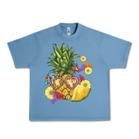 Pebble Blue pineapple enjoying Urban Heavy Tee - BarkalooDesign