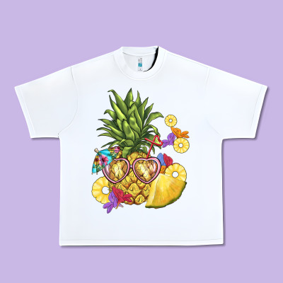 Pineapple Enjoying Urban Heavy Tee Designed By Barkaloodesign