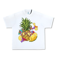 White pineapple enjoying Urban Heavy Tee - BarkalooDesign
